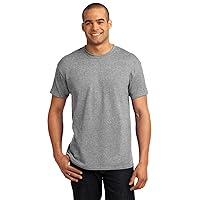 Hanes Mens ComfortBlend EcoSmart 50/50 Cotton/Poly T-Shirt, Large, Lt Steel