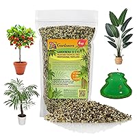 Premium 13-3-13 All-Season Fast Acting Landscape and Ornamental Fertilizer by Gardenera - Promotes Biomass Growth and Vibrant Leaf Color - 4 Quart