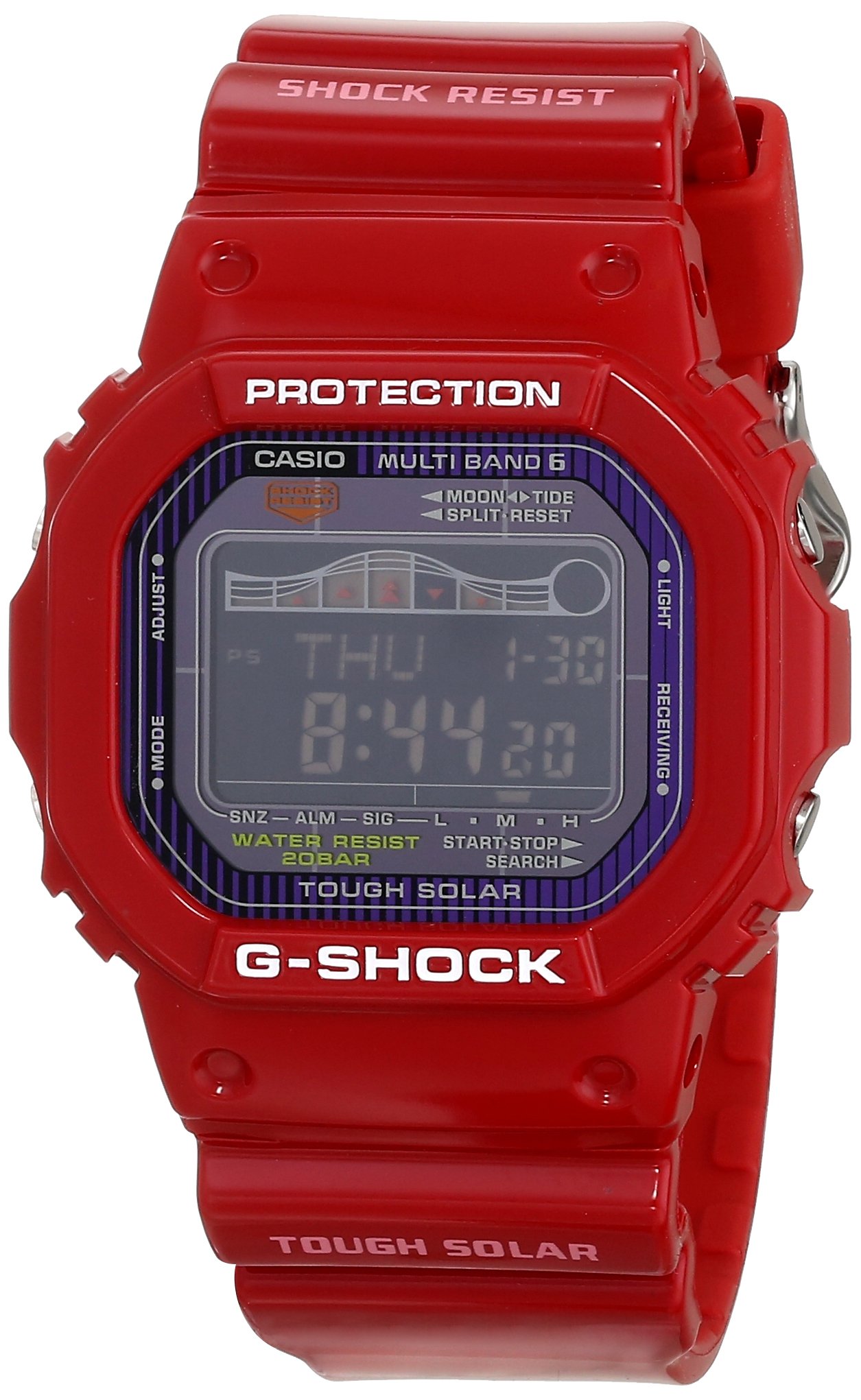 Casio Men's GWX5600C-4 G-Shock G-LIDE Red Resin Digital Watch