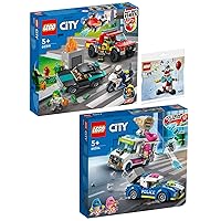 Lego Set of 3: 60319 Fire Insert and Chase, 60314 Ice Cream Truck Chase & 30565 Birthday Clown