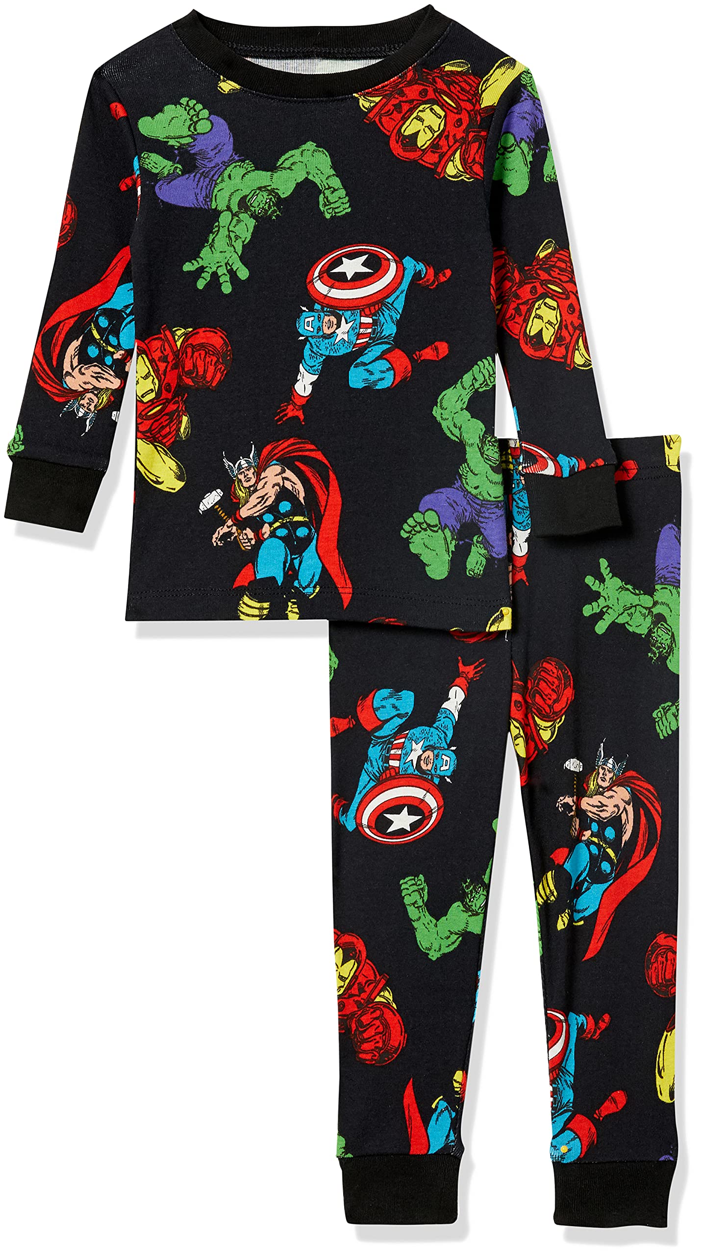 Amazon Essentials Marvel Boys and Toddlers' Pajama Sleep Sets, Multipacks