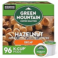 Hazelnut Decaf Coffee, Keurig Single-Serve K-Cup pods, Light Roast, 96 Count (4 Packs of 24)