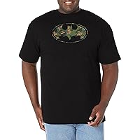 DC Comics Men's Camo Bat Logo Short Sleeve T-Shirt