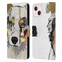 Head Case Designs Officially Licensed Michel Keck Australian Shepherd Dogs 3 Leather Book Wallet Case Cover Compatible with Apple iPhone 13