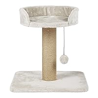 TRIXIE Mica 18-in Cat Tree for Kittens, Jute Scratching Post, Padded Platform, Dangling Cat Toy, Greige