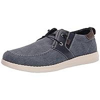 Nunn Bush Men's Brewski Moc Toe Slip-on Canvas Knit Loafer with Elastic Bungee