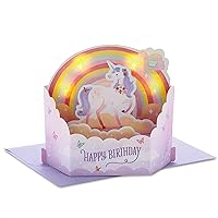 HALLMARK Paper Wonder Musical Birthday Pop Up Card (Unicorns and Rainbows)