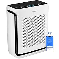 LEVOIT Air Purifiers for Home Large Room Up to 1900 Ft² in 1 Hr with Washable Filters, Air Quality Monitor, Smart WiFi, HEPA Sleep Mode for Allergies, Pet Hair, Pollen in Bedroom, Vital 200S-P, White