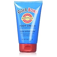 Gold Bond Therapeutic Foot Cream, Jojoba & Peppermint Oil, 4 Oz (Pack of 6) - Presentation May Vary.