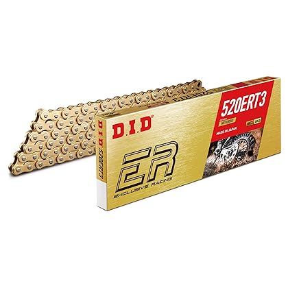 DID 520ERT3-124 Gold 124 Links High Performance Racing Chain with Connecting Link