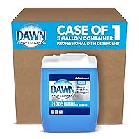 P&G PROFESSIONAL Dawn Dishwashing Liquid Soap Detergent, Bulk Degreaser Removes Greasy Foods from Pots, Pans and Dishes in Commercial Restaurant Kitchens, Regular Scent, 5 gallon (Packaging May Vary)