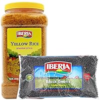 Iberia Jumbo Spanish Yellow Rice, 6.25 lb. and Iberia Bulk Dry Black Beans, 4 lb.