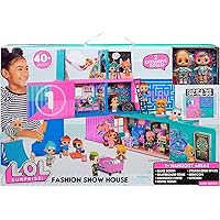 L.O.L. Surprise! Fashion Show House Playset with 40+ Surprises, Including Exclusive Girl & Boy Dolls, 3 Feet Wide, 7 Play Areas, Holiday Toys, Great Gift for Kids Ages 4 5 6+ Years Old & Collectors