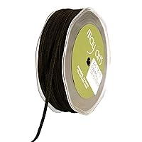 May Arts 1/8-Inch Wide Ribbon, Black Suede String