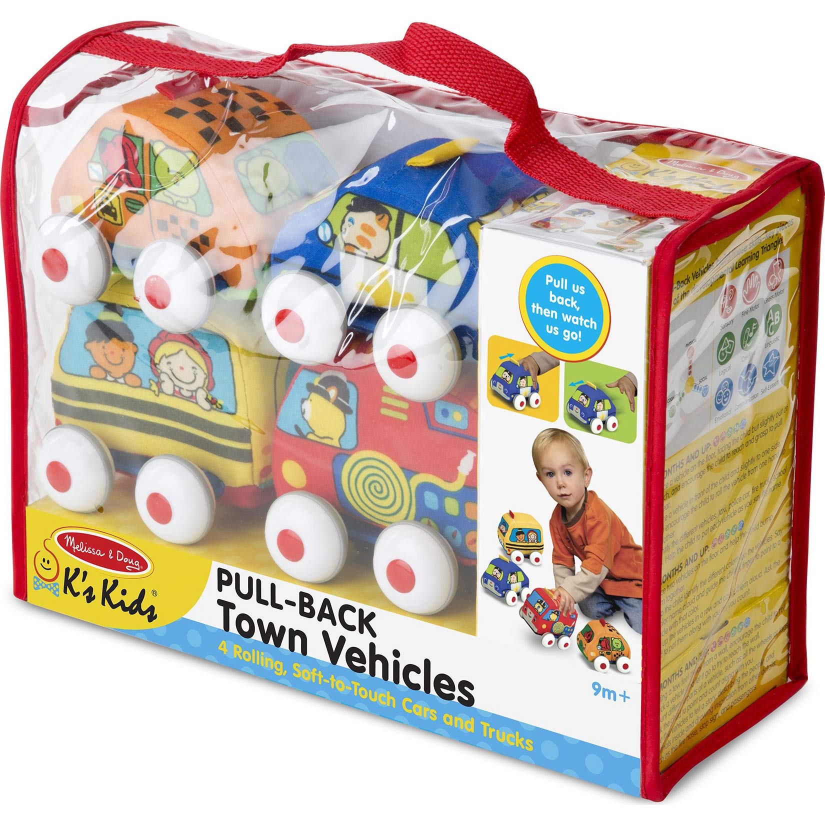 Pull-Back Vehicle: K's K i d s Series Learning Toy Set Bundle with 1 Theme Compatible M&D Scratch Fun Mini-Pad (09168)
