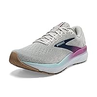 Brooks Women’s Ghost 16 Neutral Running Shoe - White/Grey/Estate Blue - 11 Wide