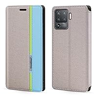 for Oppo F19 Pro Case, Fashion Multicolor Magnetic Closure Leather Flip Case Cover with Card Holder for Oppo F19 Pro (6.43”)