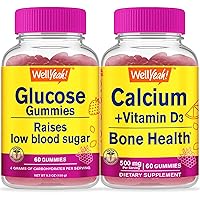 Glucose + Calcium + Vitamin D3, Gummies Bundle - Great Tasting, Vitamin Supplement, Gluten Free, GMO Free, Chewable Gummy