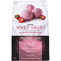 Nutrition Whey Shake Protein Powder, Cold Filtered & Undenatured Whey Protein Blend, Strawberry Shake, 2 lbs