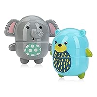 Nuby Silly Squirts Bath Toys, Easy to Clean Children's Bath Toy, Bear and Elephant