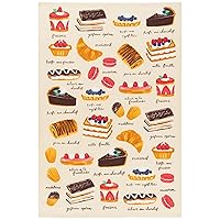 Now Designs Patisserie Printed Kitchen Towel, 18x28 inches