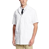 3409 Polyester/Cotton Unisex Short Sleeve Pharmacy Lab Coat with Button Closure