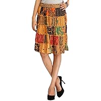 Midi-Skirt from Gujarat with Patch Work an