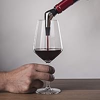 Vacu Vin Slow Pourer Wine Pourer, Plastic, Stainless Steel, Silver, Black, S