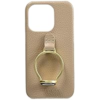 HASHIBAMI Natural Stone Ring iPhone Case (for iPhone 14PRO), Gray, iPhone14pro 用