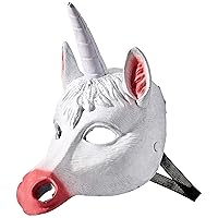 Unisex-Adult's Supersoft Crystal Unicorn Mask-WH, White, One Size