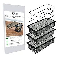 Floor Vent Screen Net, Air Vent Filter Mesh Catches Toys Snacks Pet Hair and Pet Food, Keeps Bugs Out, Patent Pending, 4”x10” (3-Pack)
