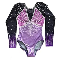 Purple Girl Gymnastics Leotards Gymnastics Tights for Girls Comfortable and Stylish