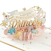 Hallmark Signature Paper Wonder Pop Up Birthday Card for Kids (Disney Princess)