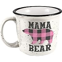 Spoontiques - Mama Bear Camper Mug - Cute Ceramic Campfire Mug - Great for Outdoor Lovers, Backpackers, Adventurers - Friends & Family Gifts