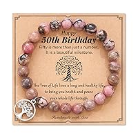 Birthday Gifts for Women, Tree of life Natural Stone Bracelet 40th-70th Birthday Gifts