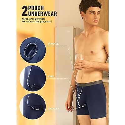 Separatec Men's Underwear Moisture-Wicking Bamboo Rayon Boxer