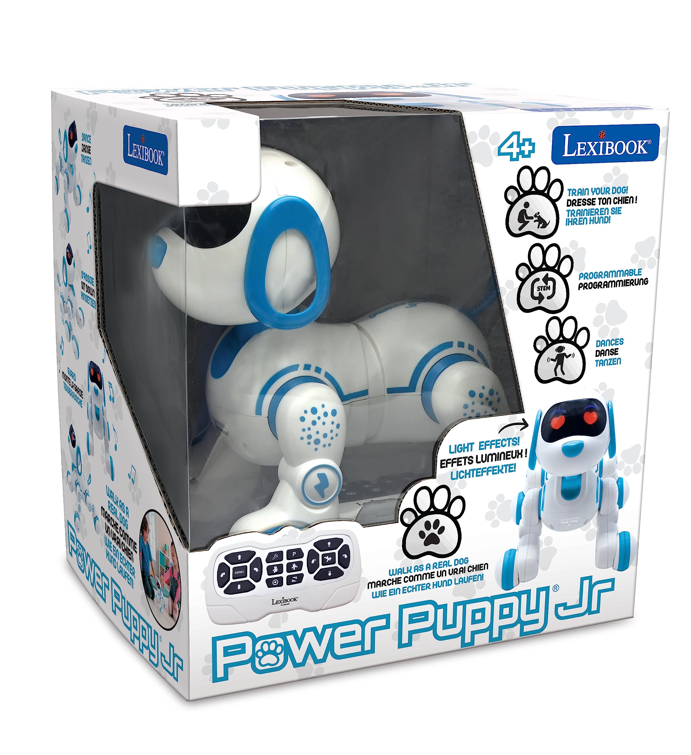 LEXiBOOK Power Puppy® Jr - My Little Robot Dog - Robot Dog with Sounds, Music, Light Effects - Barks and Walks Like a Real Dog, Toy for Boys and Girls - PUP01