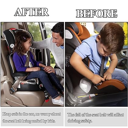 MISSEIAR Car Seatbelt Buckle Guard, Child Seat Belt Lock Seatbelt Buckle Cover Seat Belt Lock Cover Black Seat Belt Lock, Buckle Guard for Kids/Special Needs, 4-Pack Fit Most Car (Expect Truck)