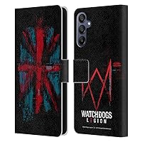 Head Case Designs Officially Licensed Watch Dogs Legion Flag Glitch Key Art Leather Book Wallet Case Cover Compatible with Samsung Galaxy A15