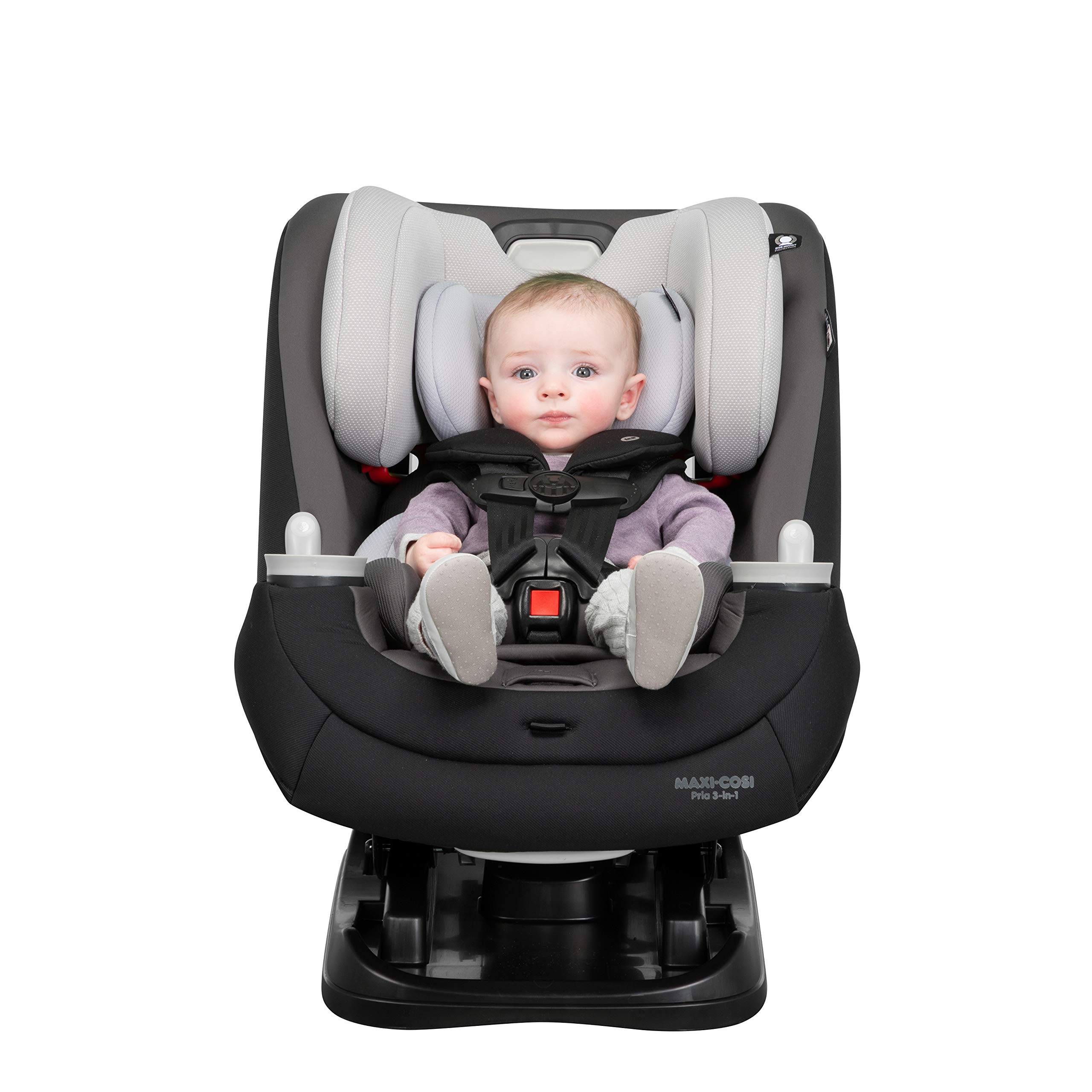 Maxi-Cosi Pria All-in-One Convertible Car Seat, rear-facing, from 4-40 pounds; forward-facing to 65 pounds; and up to 100 pounds in booster mode, Blackened Pearl