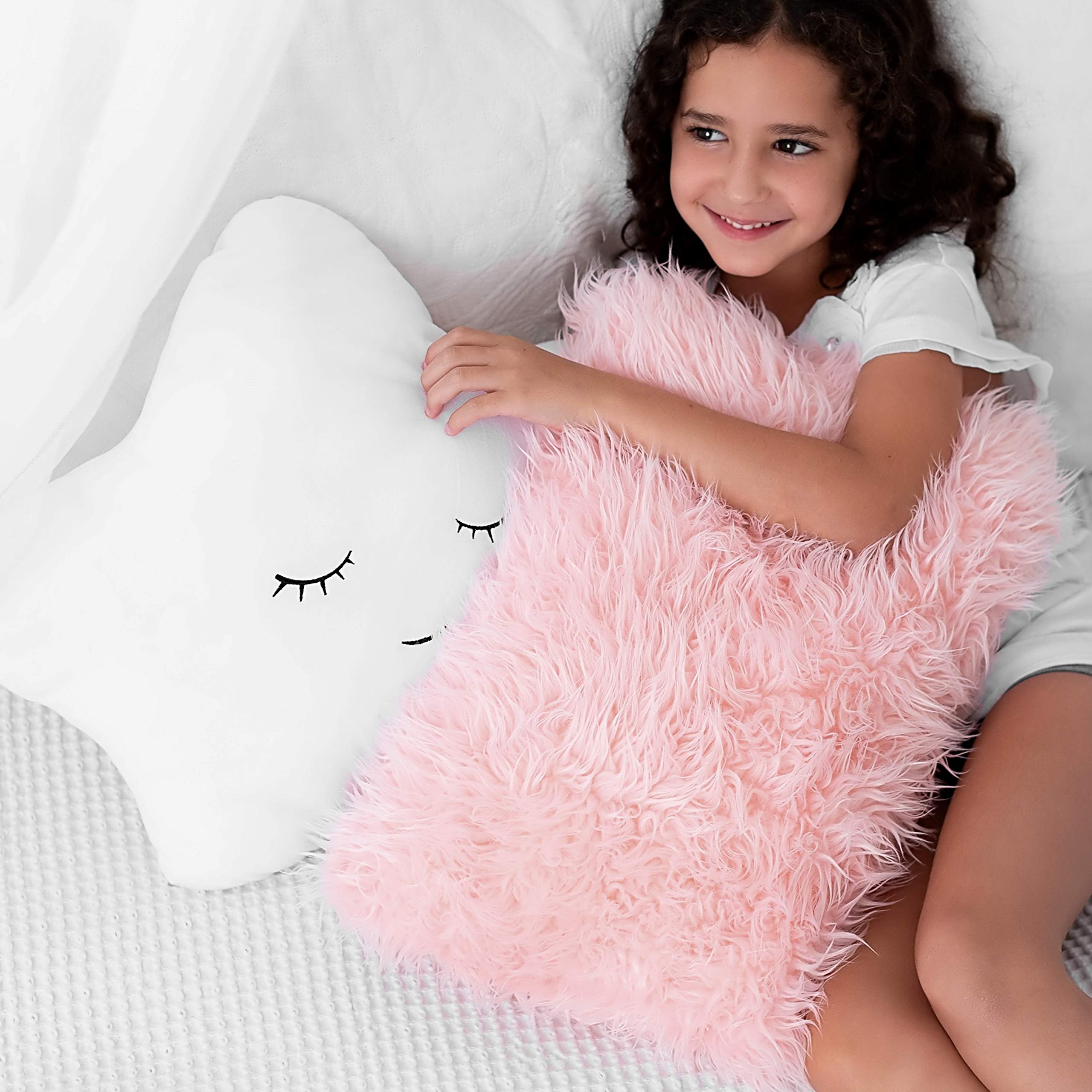 Mua Set of 2 Decorative Pillows for Girls, Toddler Kids Room. Star ...