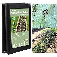 Abimars Thicker Garden Mesh Netting, 6.6’ x 16.5’ Ultra Fine Black Plant Row Covers for Vegetables Plants Fruits Flowers Protection, Nano PPT, Shading Rate 30%