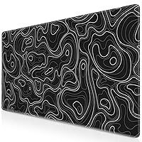 Gaming Mouse Pad, Canjoy Topographic Contour Mouse Pad 31.5x11.8inch Large Extended Computer Mouse Mat Keyboard Full Desk Mousepad for Gaming, Office, Home