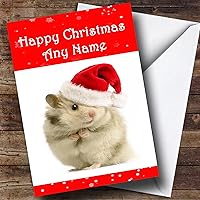 Hamster Christmas Holiday Card, Personalized Card, Christmas Card, Animal Christmas Card, Christmas, Christmas Card, Animal Christmas Card, Custom Greetings Card