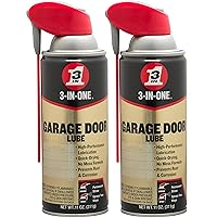 3-IN-ONE Professional Garage Door Lubricant with Smart Straw Sprays 2 Ways, 11 OZ Twin Pack, 100584, Clear