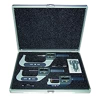 Fowler 54-815-111-0 Lifetime Warranty Rapid-Mic Digital Micrometer Set, 54-815-111, 0-4