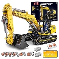 Mould King 13112 RC Excavator Building Set for Boys, 1830 Pieces Building Blocks APP Remote Control Truck Construction Vehicles Model with Motor, STEM Engineering Toys for Kids