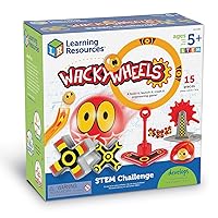Learning Resources Wacky Wheels STEM Challenge, Science STEM Game, 15 Pieces, Ages 5+