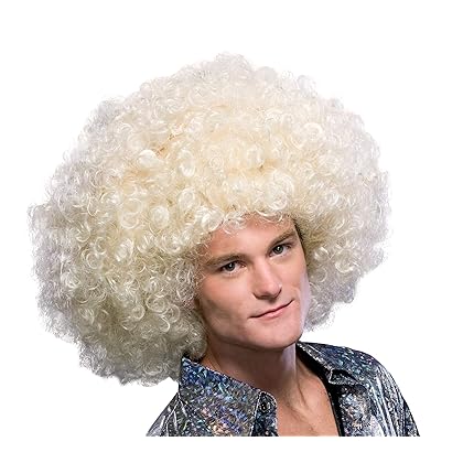 Rubie's womens Super Size Blond Afro Wig Party Supplies, As shown, One Size US