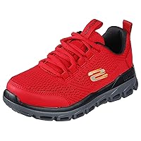 Skechers Boy's MICROSPEC II Sneaker, Red/Black, 2 Little Kid